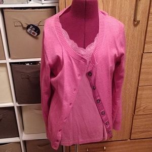 Banana Republic shell and Merino wool sweater